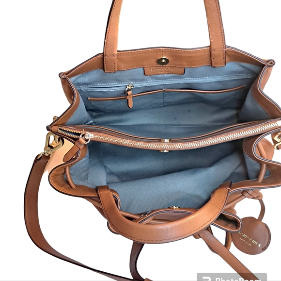 Cole Haan G Series Leather Brown Detachable Shoulder/ Handbag - Picture 9 of 16